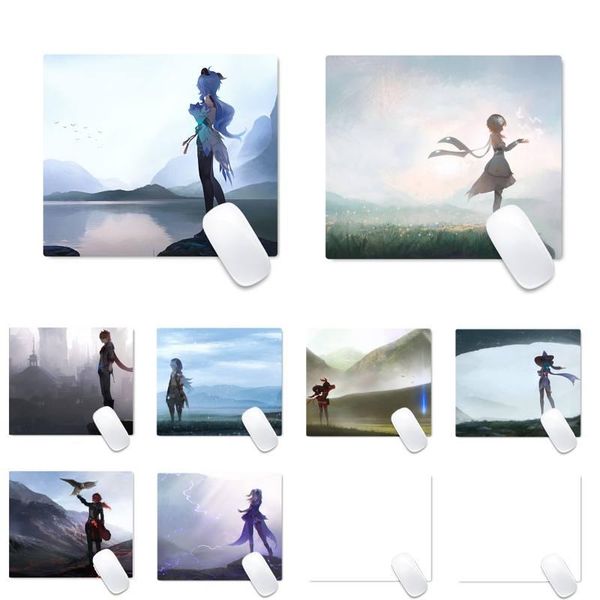 

mouse pads & wrist rests genshin impact anime gamer beautiful mat game office work pad non-slip lapcushion mousepad