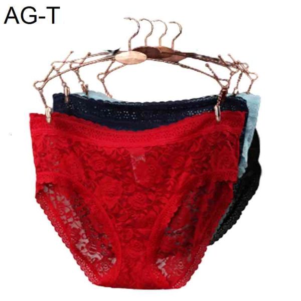 

comsoft underwear hollow out solid color women briefs high waist plus size xxxl lace female panties, Black;pink