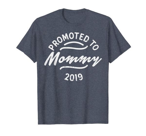 

promoted to mommy 2019 shirt mother announcement mom gift t-shirt, White;black