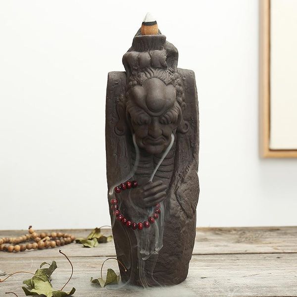 

sachet bags ceramic backflow arhat incense burner censer cones holder quemador incienso + 10pcs home buda decorativo