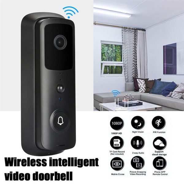 

cameras 1080p wireless smart video doorbell wifi phone intercom ir motion detection security cam wall mounted bell for home school shop