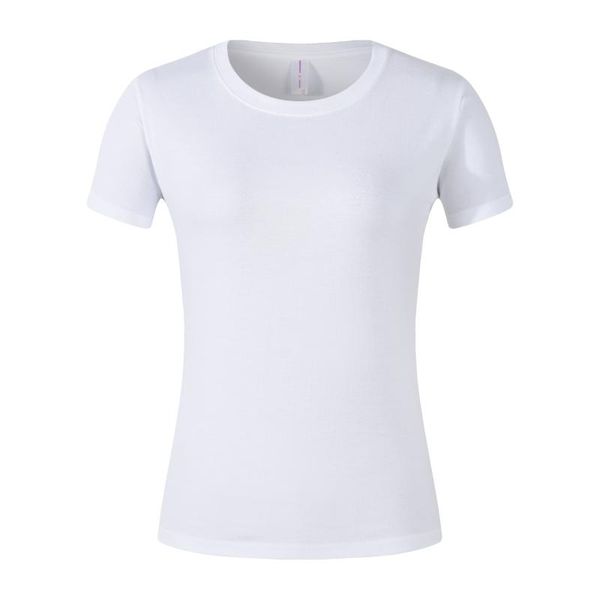 

summer short sleeve 100% tee shirt femme loose solid basic t woman casual o-neck women's t-shirt, White