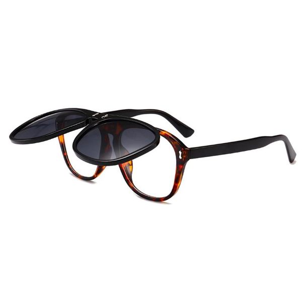 

sunglasses doisyer steampunk double flip fashion for men and women, White;black
