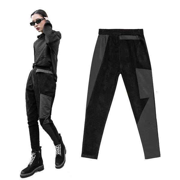 

capris Casual harem seam women's big-size hip-hop pants, Black;white