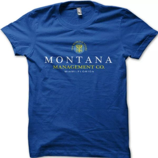 

scare face tony montana al pacino printed t-shirt 9018, White;black