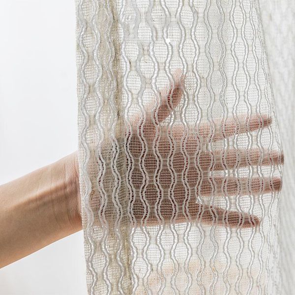 

curtain & drapes 2021 french retro texture yarn weaving simple curtains for living dining room bedroom tulle