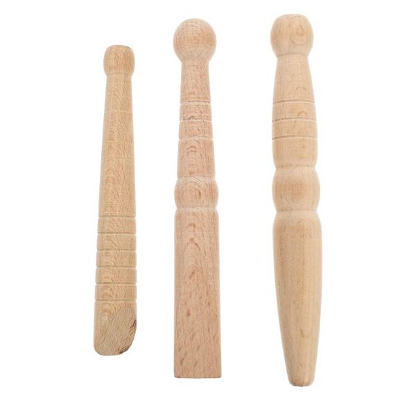 

full body massager 1 set 3pcs wood rods sole massaging sticks scraping tools