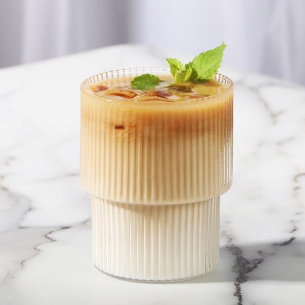 wine glasses ins style origami flat white glass cup milk tea coffee mug iced beer heat resistant juice mugs