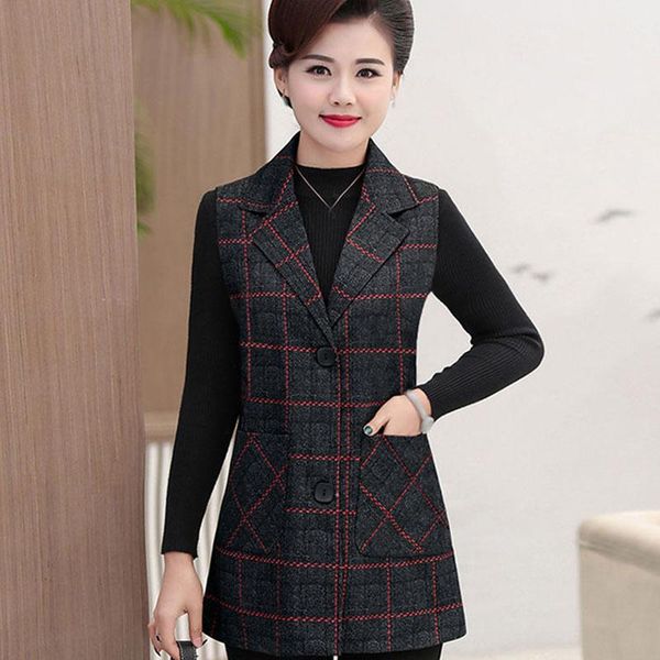 

women's vests m-5xl 2021 autumn winter long jacket women no hooded cotton warm coats fashion elegant zippers streetwear female, Black;white