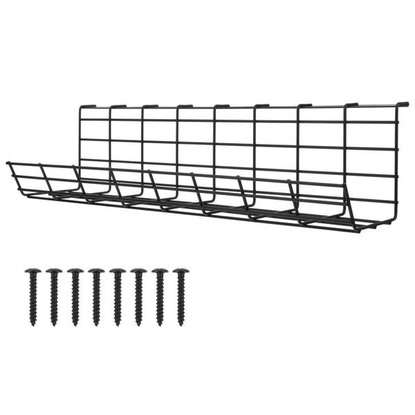 

hooks & rails 1pc under desk wire organizer cable board container chic storage rack