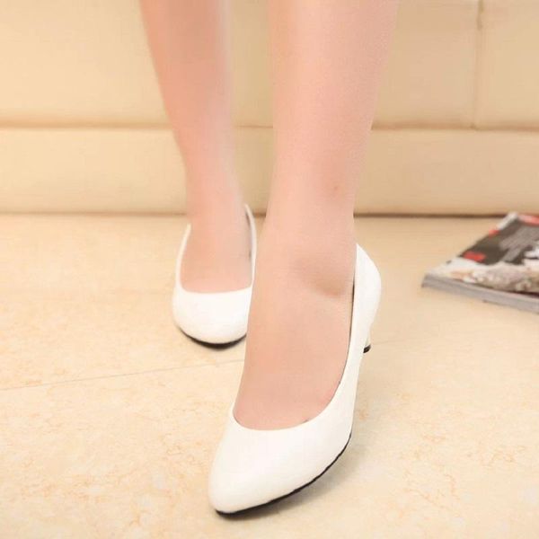 

dress shoes 2021 spring and summer female high-heeled shallow cusp work mother shoes., Black