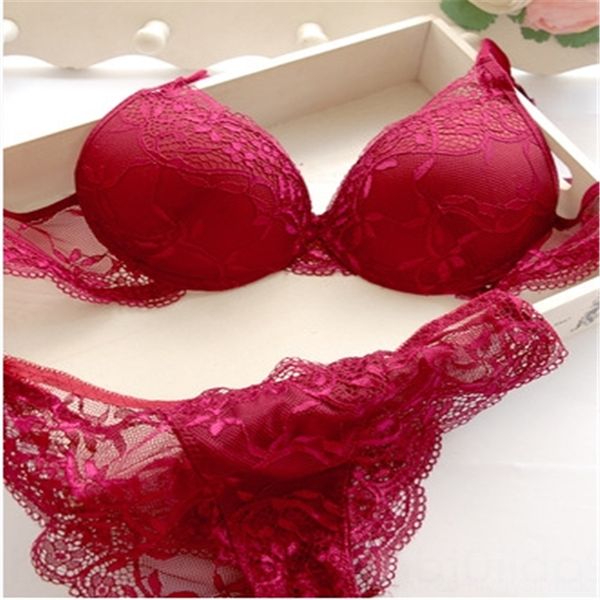 

PuZ2 9118 full lace suit 9118 full lace setunderwear womens underwear setbra bras suit, Red;black