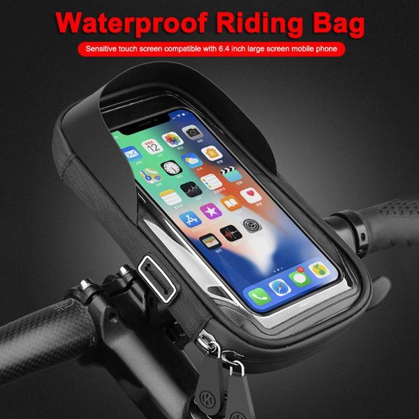 

car & truck racks bicycle handlebar bag bike phone holder rotatable front sun visor mount touch screen waterproof
