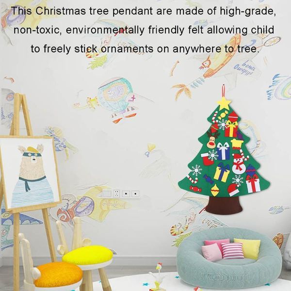 

christmas decorations felt tree holiday gift diy handmade puzzle pendant