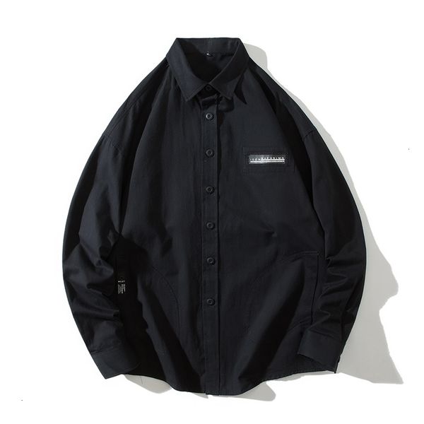 

men's casual shirts men long sleeve camisa fashion streetwear harajuku cotton male dress abz576 z059, White;black