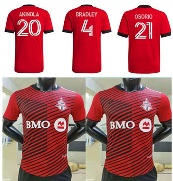 

2021 fans version toronto fc soccer jerseys home kit 21 22 camisetas bradley altidore pozuelo akinola osorio p. piatti football shirts unifo, Black;yellow