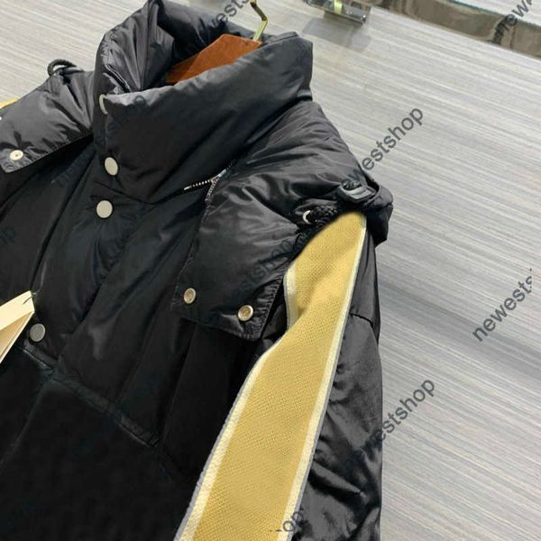 

new winter woman man down jacket keep warm designers clothes womens long sleeve 3m reflective letter printed with hooded down jackets parkas, Black