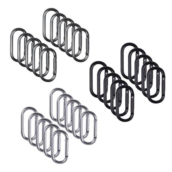 

cords, slings and webbing 10 x locking carabiner small spring clip snap clasp hook keyring karabiner keychain hammock rocking camping hanger
