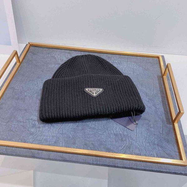 

p family ~ correct version 21 autumn and winter new flanging knitted hat wool minimalism