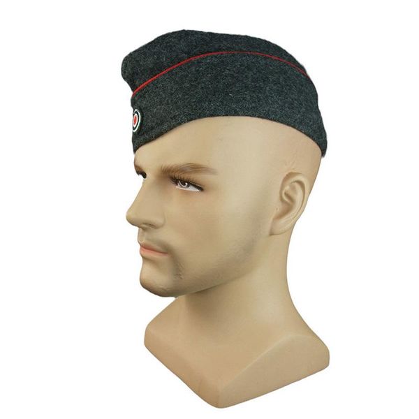 

wide brim hats wwii german luftwaffe lw panzer side cap wool, Blue;gray