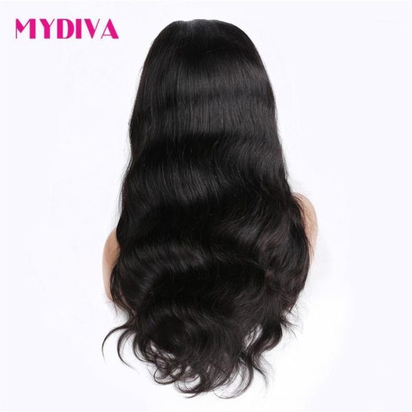

lace frontal wigs natural black malaysian body wave front human hair for women pre plucked with baby remy1, Black;brown