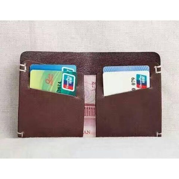 

wallets vintage crazy horse leather men handmade process multi-functional cowhide male purse genuine wallet card holder, Red;black