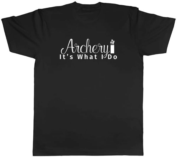 

archery it's what i do mens t-shirt tee, White;black