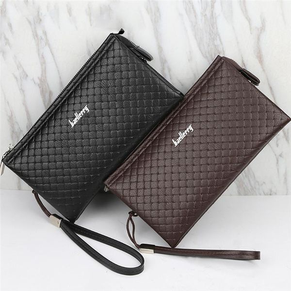 

wallets men classic long style card holder male purse quality zipper large capacity big wallet for, Red;black