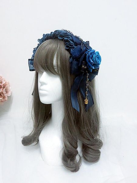 

party masks handmade original cosplay sweet mori girl french style vintage bluelover lace lovely bowknot elegant kc hair hoop headwear props