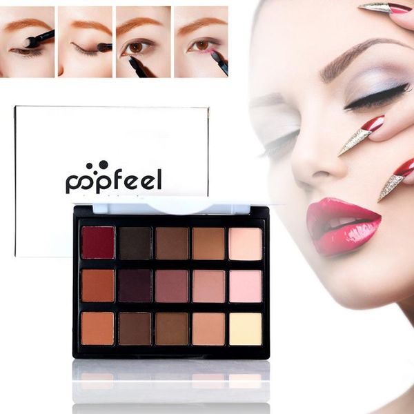 

9/15 colors shimmer eye shadow palette natural durable makeup effect cosmetic tslm1