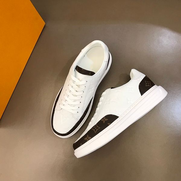 

2021 new men's shoes fashion brand comfortable sneakers designer laces casual luxury men's shoes size 38-45, Red;white