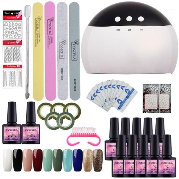 

manicure set with led lamp dryer gel nail polish full tools for art for1