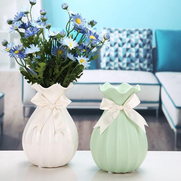 

vases sibaolu modern ceramics vase for home decor lovely butterfly knot flowers handmade craft flower decoration