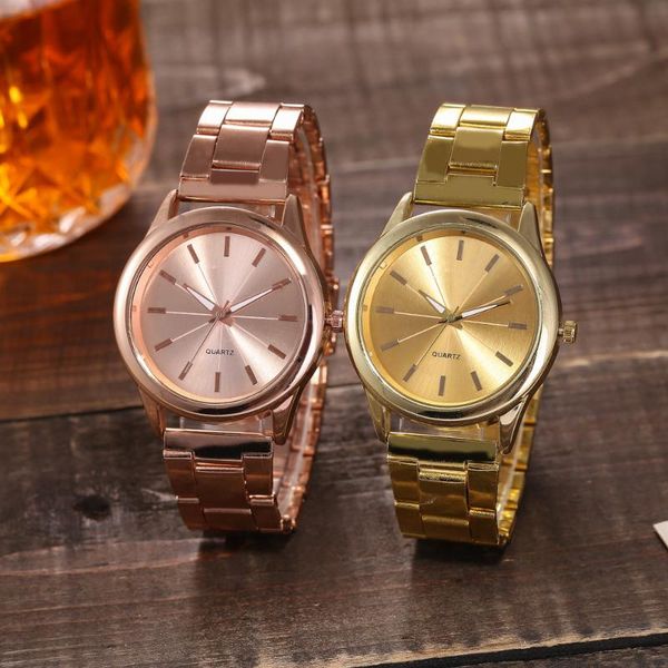 

wristwatches casual quartz watch stainless steel band marble strap analog wrist watches luxurious fashion simple wristwatch, Slivery;brown