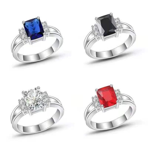 

wedding rings european and american fashion trend simple inlaid ring couple zircon for girlfriend, Slivery;golden