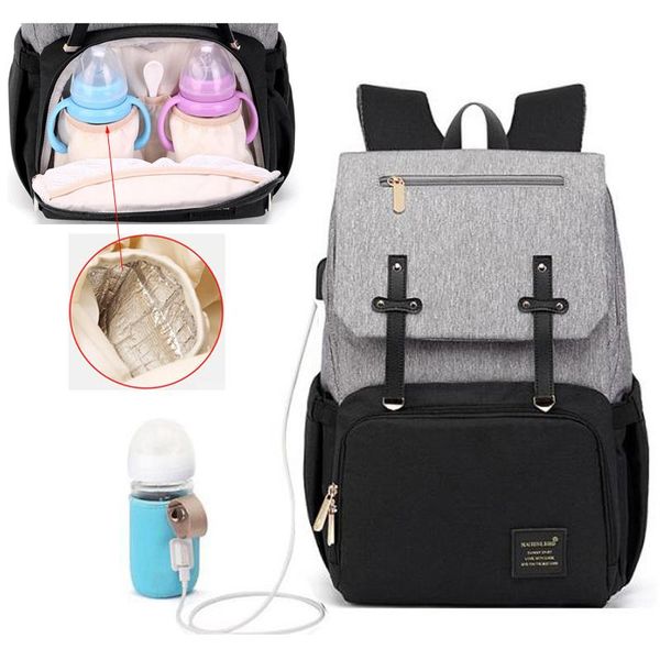 

backpack mummy diaper bag baby stroller usb charging waterproof oxford women handbag maternity nursing nappy travel bags
