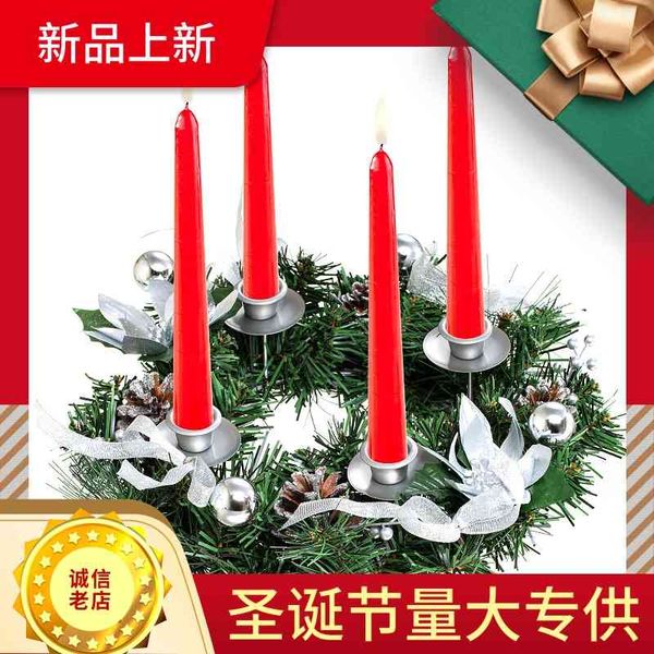 

easter halloween candlestick simulation rattan wreath silver candlestick pinecone advent decoration