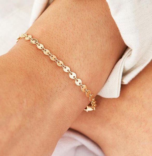 

europe and the united states simple creative disc chain for women, Black