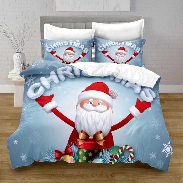 

bedding sets christmas quilt cover & pillowcase full size  set bed edredones cama king