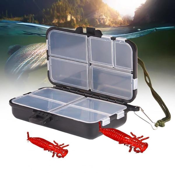 

compartments storage case fishing lure spoon hook bait tackle box accessories tools 11.4x7.3x3.4cm