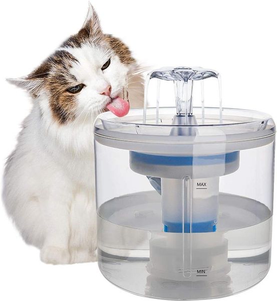 

cat bowls & feeders 2021 automatic water fountain flower waterfall dog dispenser transparent drinker intelligent pet drinking feeder