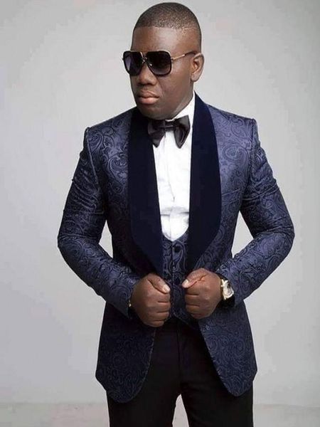 

groomsmen navy blue and black groom tuxedos shawl lapel men suits wedding man 3 pieces ( jacket+pants+vest+tie ) d93 men's & blazers, White;black