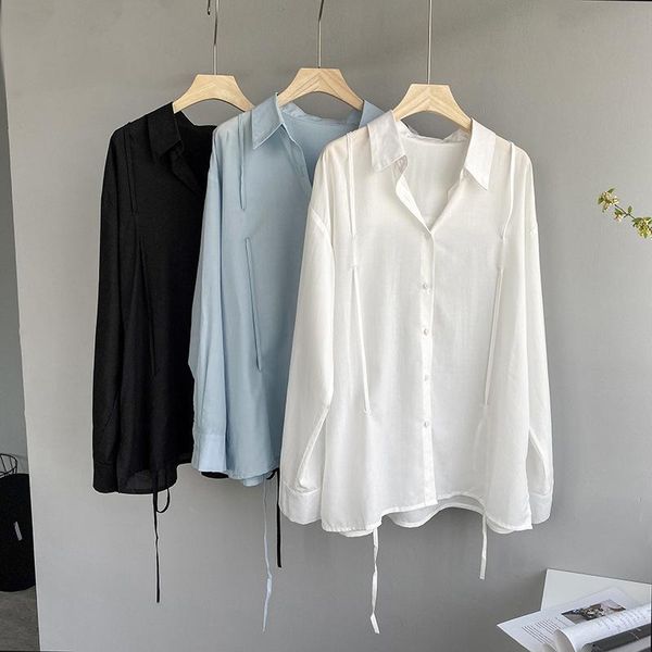 

women's jackets female tencel shirt 2021 summer fashion ins foreign style careful machine korean loose temperament salt, Black;brown
