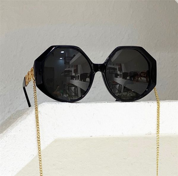 

nice polygonal frame round lens sunglasses summer uv protection women's glasses geometric spectacle arm fashion designer sunglass 4395, White;black