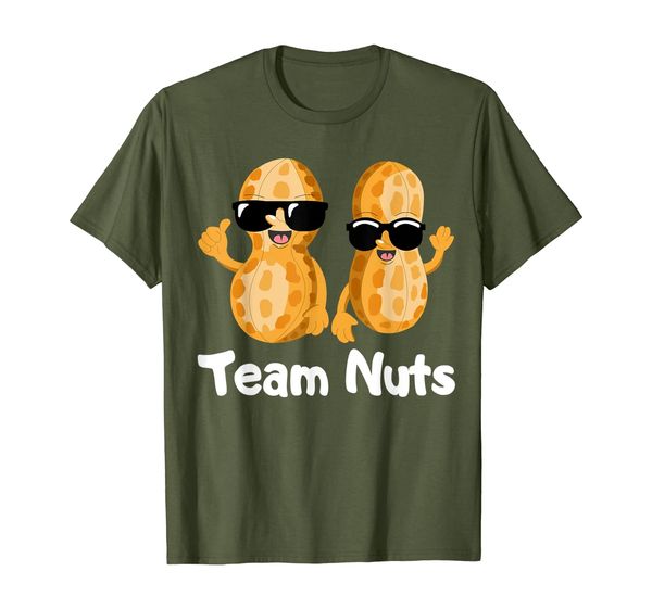 

team nuts gender reveal party team boy hopefuls t-shirt, White;black