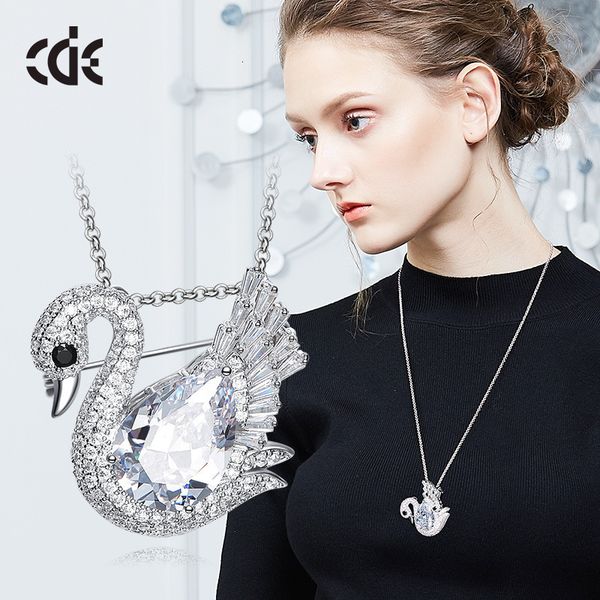 

necklace sidale fashion versatile sweater chain brooch dual purpose zircon accessories pinduoduo jewelry, Silver