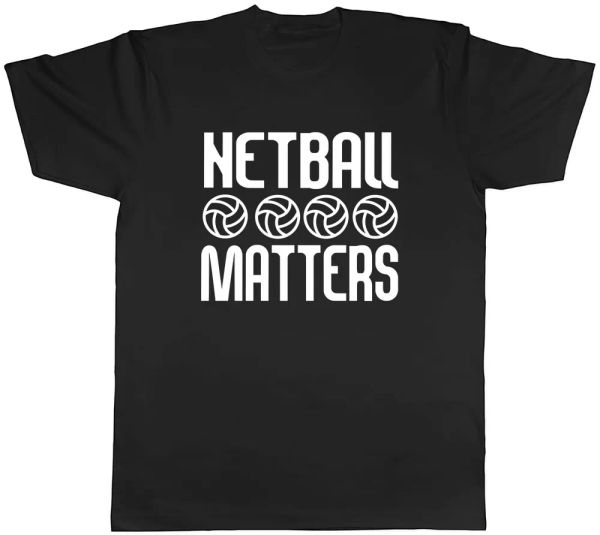 

netball matters mens t-shirt tee, White;black
