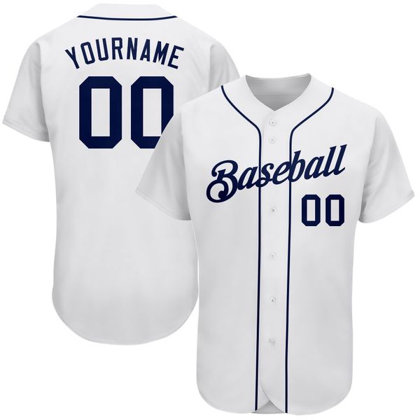 

custom white navy-78909 authentic baseball jersey, Blue;black