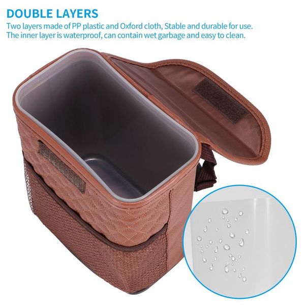 

car trash can storage box universal hanging garbage bin fashionable for large capacity holder organizer waterproof