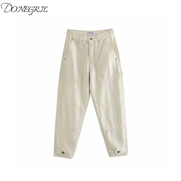 

women's jeans autumn women button denim harem pants boyfriends loose pleated trousers slouchy baggy mom streetwear 2021, Blue
